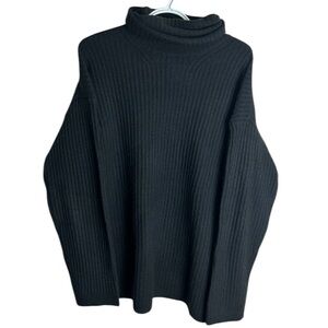 Oak + Fort Oversized Ribbed Turtleneck Sweater
